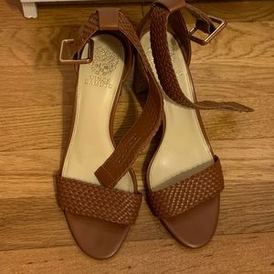 Vince Camuto Size 9 Woven Leather Sandal Heels